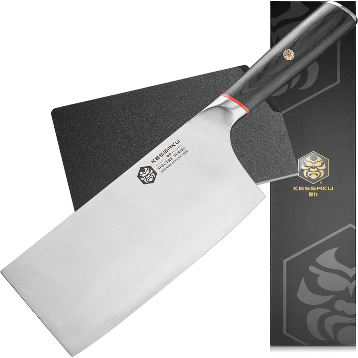 Kessaku Spectre Series 7-Inch Cleaver with Knife Sheath and Gift Box - Main