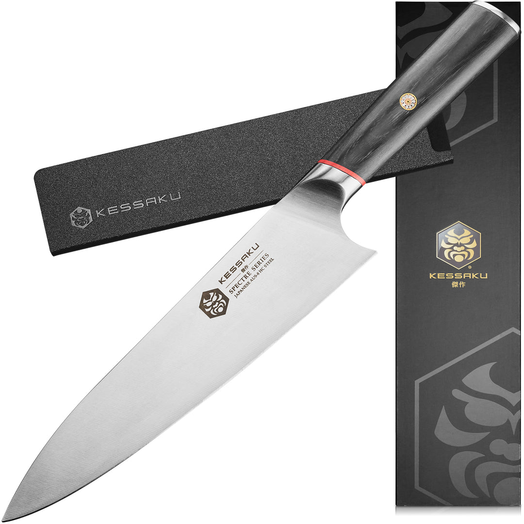 The Kessaku Spectre 8" Chef's Knife with Knife Sheath and Gift Box - Main