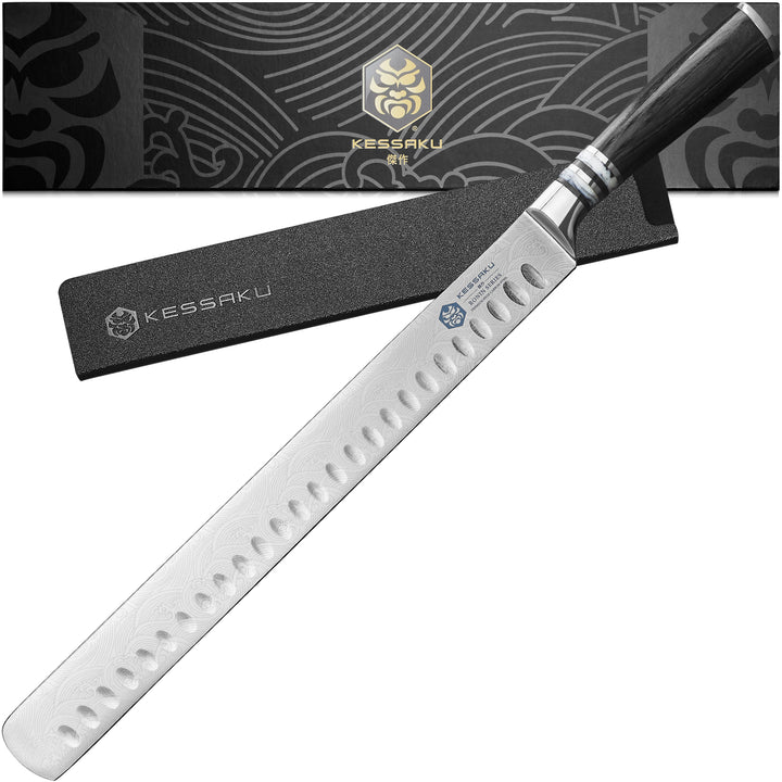 Kessaku Ronin Series 12 Inch Carving Knife with Knife Sheath, Gift Box - Main