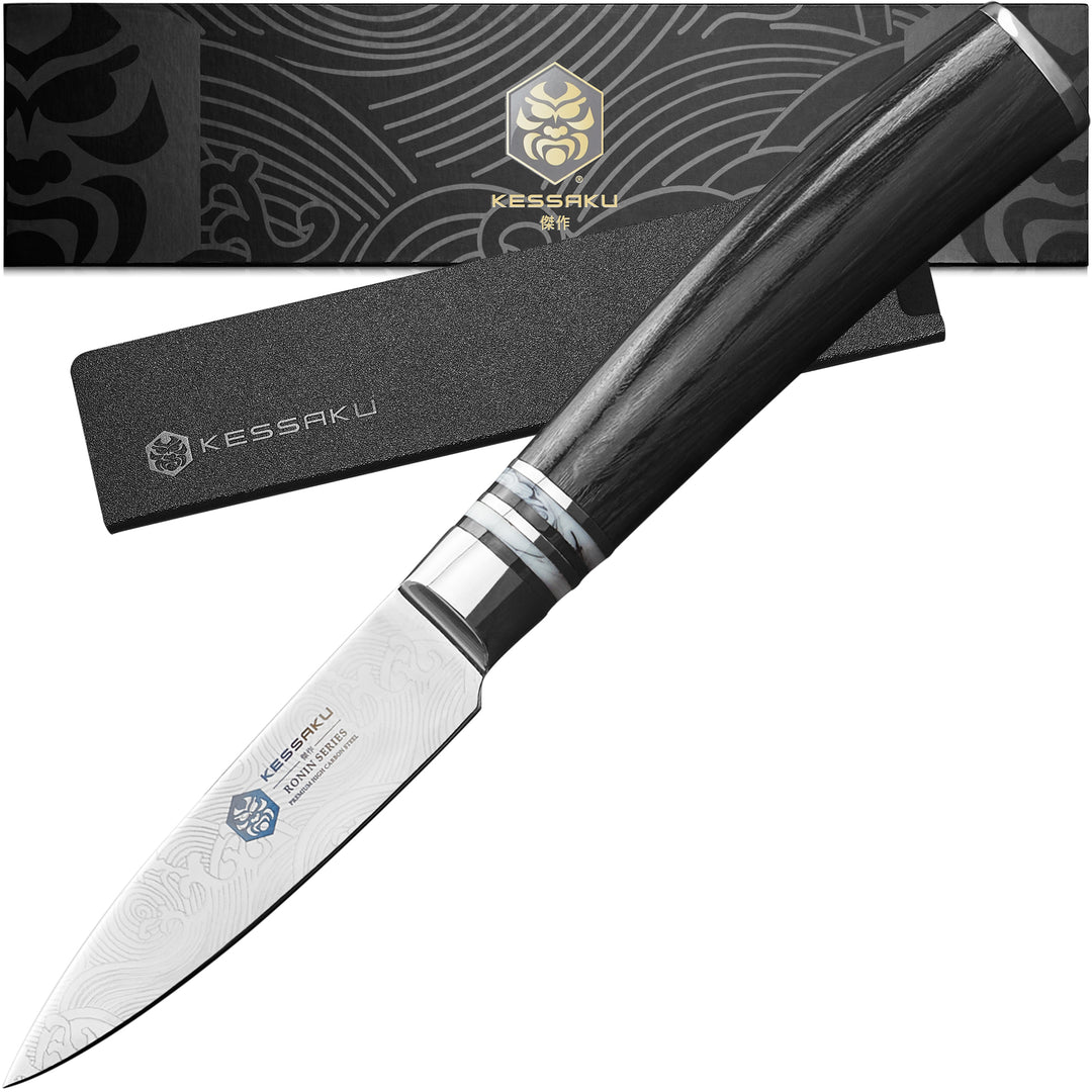 The Kessaku Ronin Series Paring Knife with Knife Sheath and Gift Box - Main
