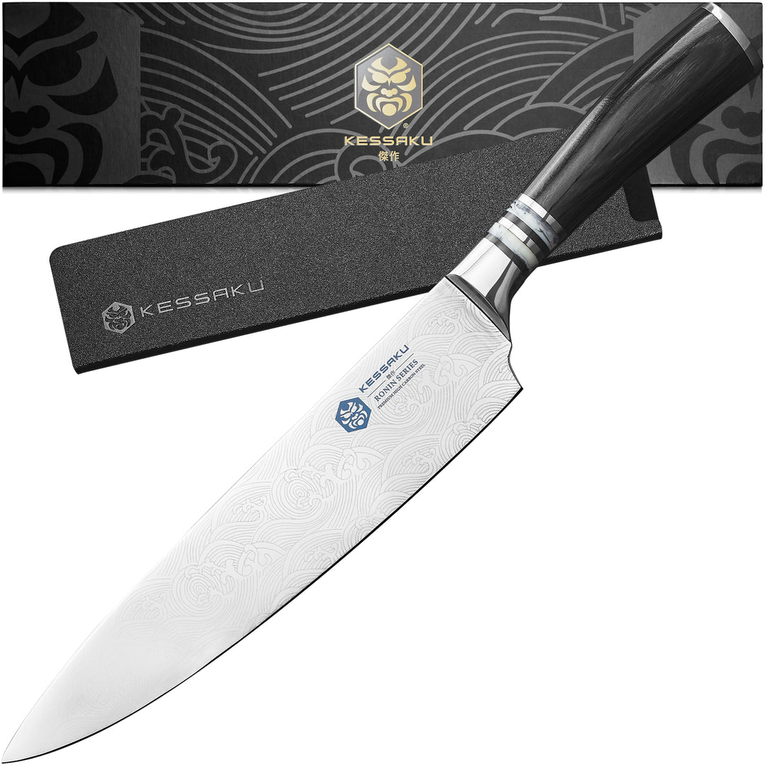 The Kessaku Ronin Series Chef' Knife with Knife Sheath and Gift Box - Main