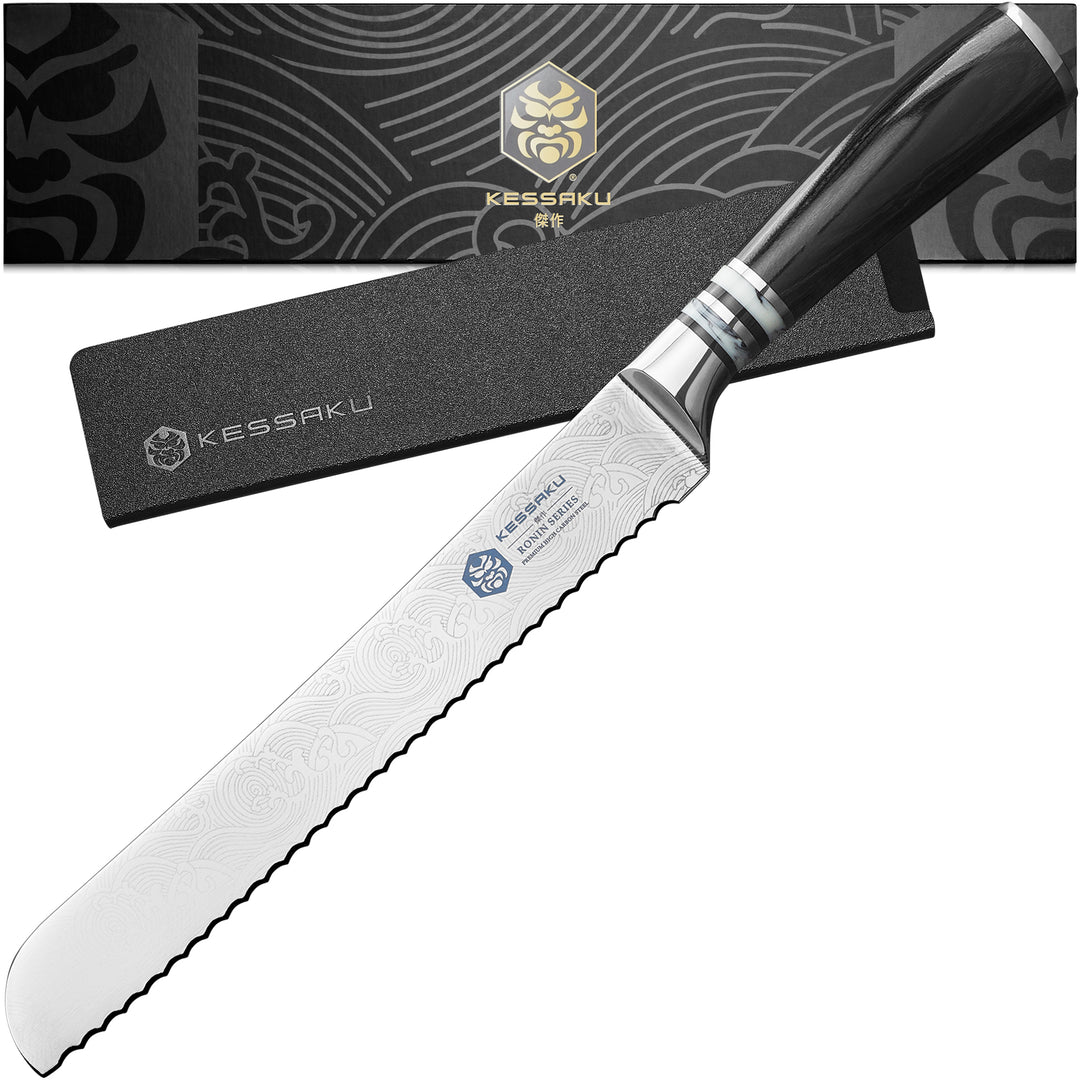 The Kessaku Ronin Bread Knife with Knife Sheath and Gift Box - Main